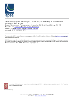 The Two-Party System and Duverger`s Law