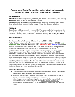 Temporal and Spatial Perspectives on the Fate of Anthropogenic