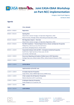 TE - External event agenda - EASA