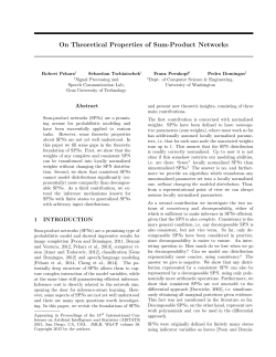 On Theoretical Properties of Sum-Product Networks