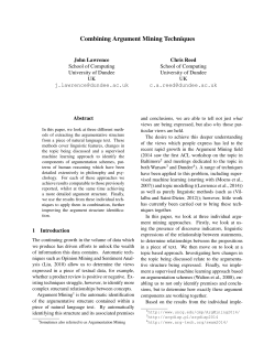Combining Argument Mining Techniques - ARG-tech