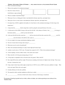 will make you do a little dance Study Guide 1. What is mechanical
