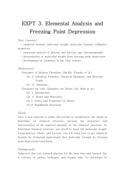 EXPT 3. Elemental Analysis and Freezing Point Depression