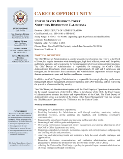 CAREER OPPORTUNITY