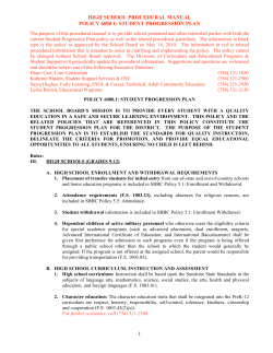 1 high school procedural manual policy 6000.1