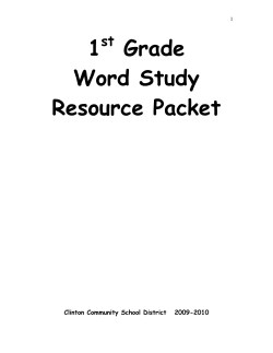 1st Grade - Clinton Community School District