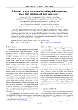 Effects of catalyst height on diamond crystal morphology under high