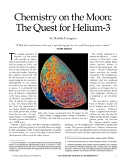 Chemistry on the Moon: The Quest for Helium-3