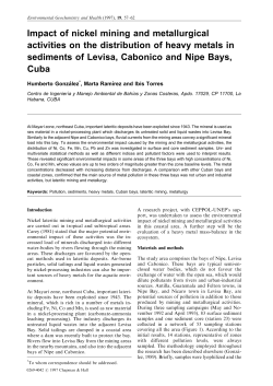Impact of nickel mining and metallurgical activities on the distribution