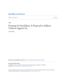 Framing Art Vandalism: A Proposal to Address