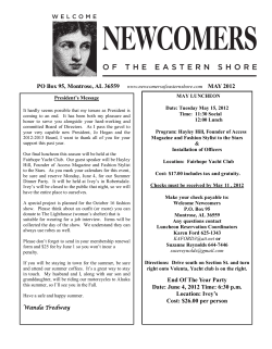 Newcomers of the Eastern Shore