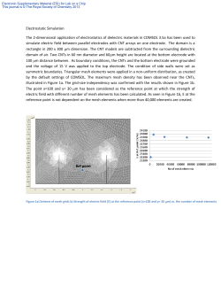 Electrostatic Simulation The 2-dimensional application of