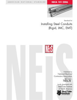 Installing Steel Conduits (Rigid, IMC, EMT) - NECA