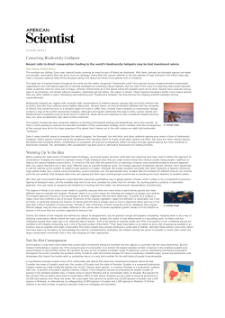 Conserving Biodiversity Coldspots &raquo; American Scientist