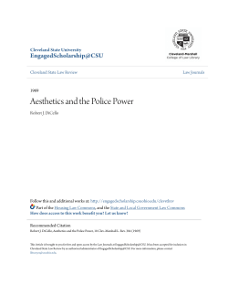 Aesthetics and the Police Power