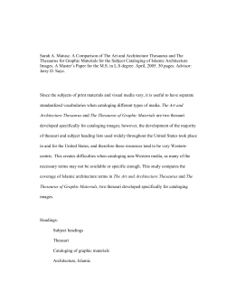 The Thesaurus of Graphic Materials are two thesauri