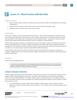 Lesson 15: More Practice with Box Plots