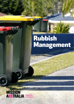Rubbish Management - Mission Australia