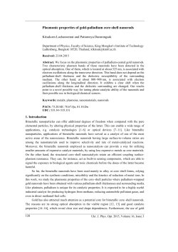 Plasmonic properties of gold-palladium core