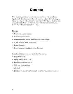 Diarrhea - French - Health Information Translations