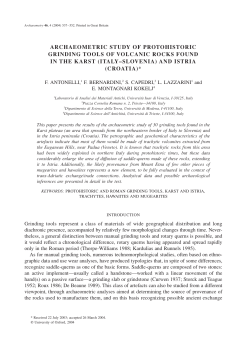 Archaeometric study of protohistoric grinding tools of volcanic rocks