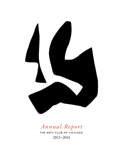 Annual Report - The Arts Club of Chicago