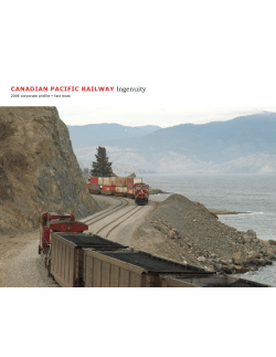 CANADIAN PACIFIC RAILWAY Ingenuity