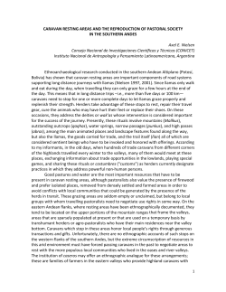 CARAVAN RESTING AREAS AND THE REPRODUCTION OF