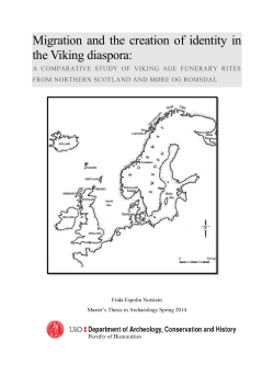 Migration and the creation of identity in the Viking diaspora