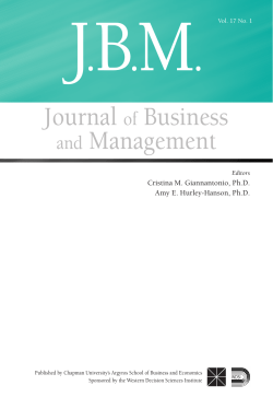 Journal of Business and Management