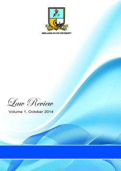 Midlands State University Law Review Vol. 1