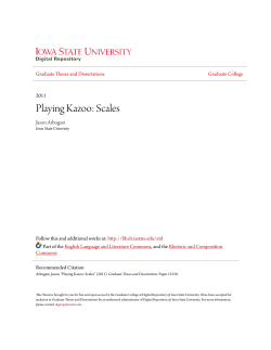 Playing Kazoo: Scales - Iowa State University Digital Repository