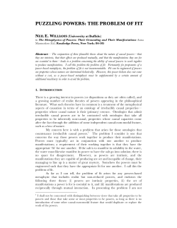 Puzzling Powers: The Problem of Fit - Acsu Buffalo