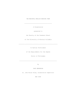 THE MEDIEVAL ENGLISH BEGGING POEM