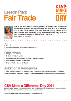 Fair Trade - Teaching Ideas