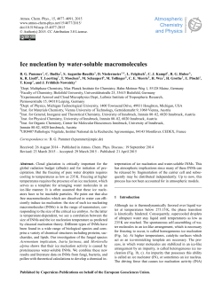 Ice nucleation by water-soluble macromolecules