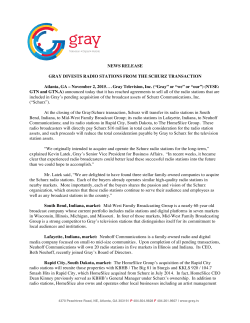 news release gray divests radio stations from