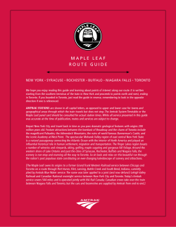 Maple leaf ROUTe GUIDe