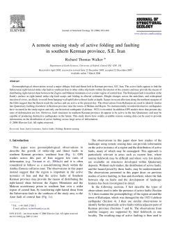 A remote sensing study of active folding and faulting in southern