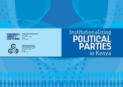 Institutionalizing political parties in Kenya