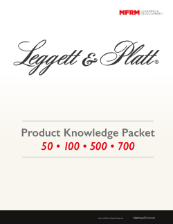 Product Knowledge Packet 50 &bull; 100 &bull; 500 &bull; 700