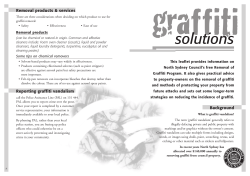 DL Graffiti brochure - North Sydney Council