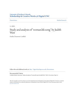 Study and analysis of "woman.life.song" by Judith Weir