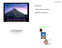 Architecture Written and Oral Traditions Calendars and Numbers