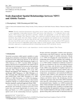 Scale-dependent Spatial Relationships between NDVI and Abiotic