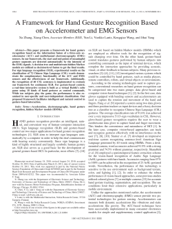 A Framework for Hand Gesture Recognition Based on