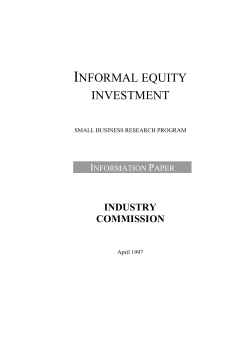 informal equity investment