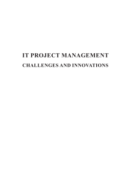 it project management - Wyższa Szkoła Biznesu w Dąbrowie G&oacute;rniczej