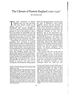 The Climate of Eastern England i25o-i 350