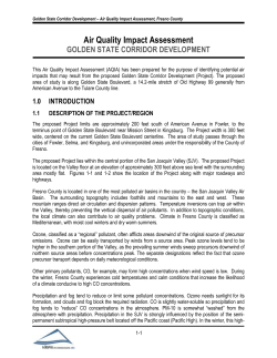 Air Quality Impact Assessment GOLDEN STATE CORRIDOR
